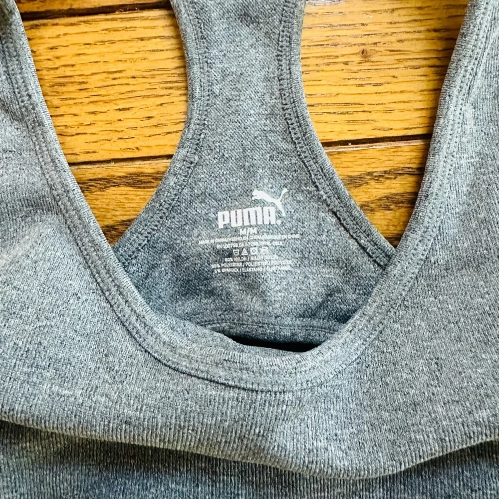 Women’s Puma gray sports bra! Size medium